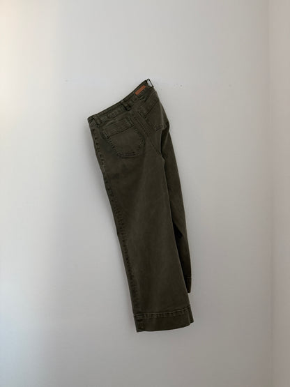 Moss Green Wide Leg Jean (29"W)