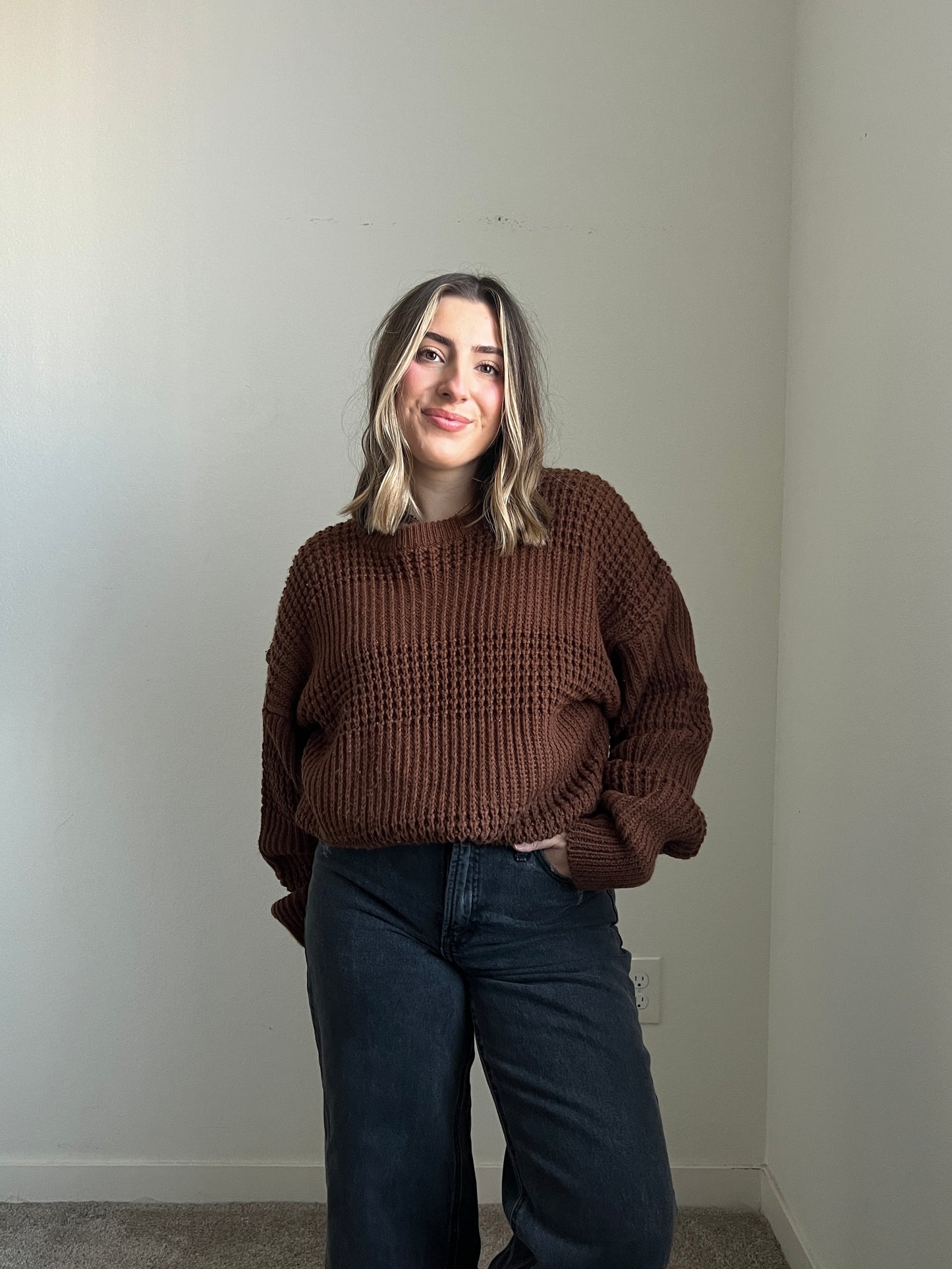 Molasses Vintage Textured Sweater (M)