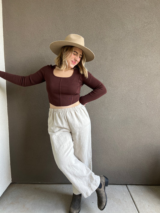 Vintage Linen Easy Pants (M)