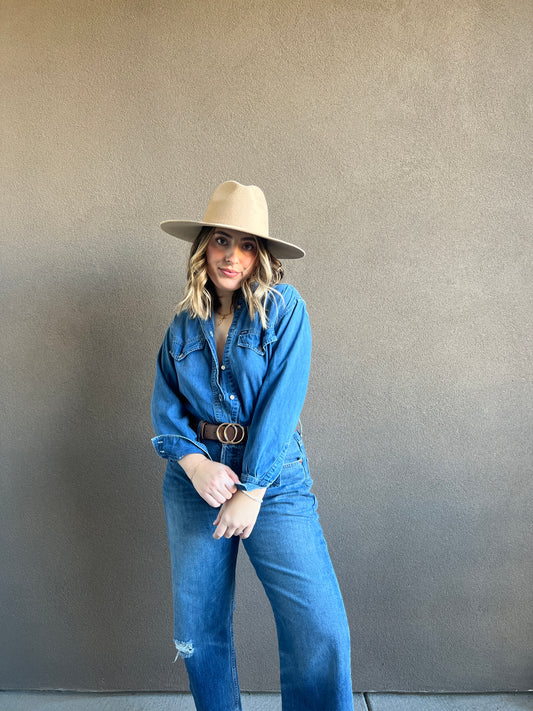 80's Guess Denim Bodysuit (S)