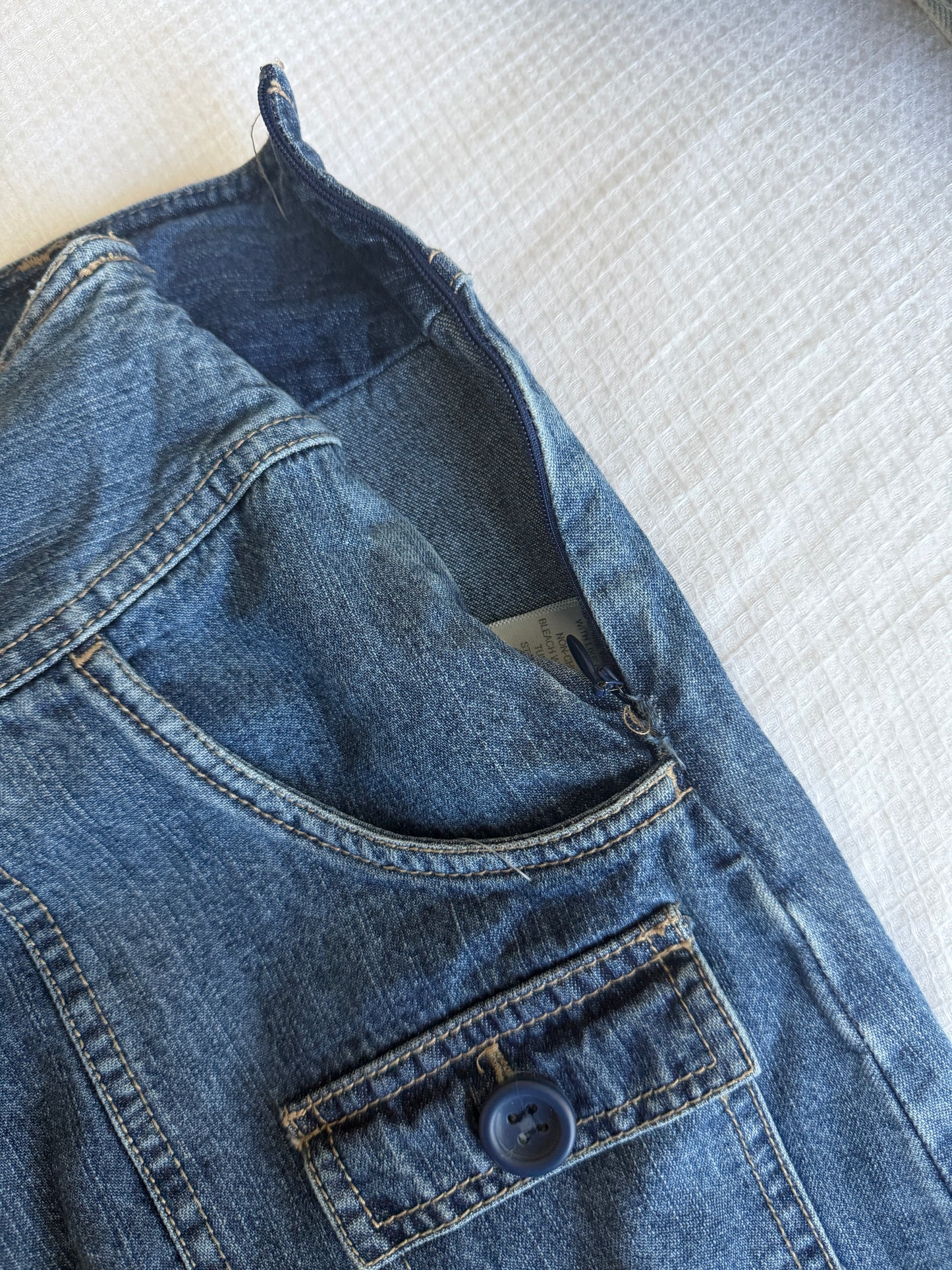 Cargo Denim Skort (34"W)