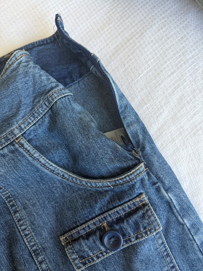 Cargo Denim Skort (34"W)