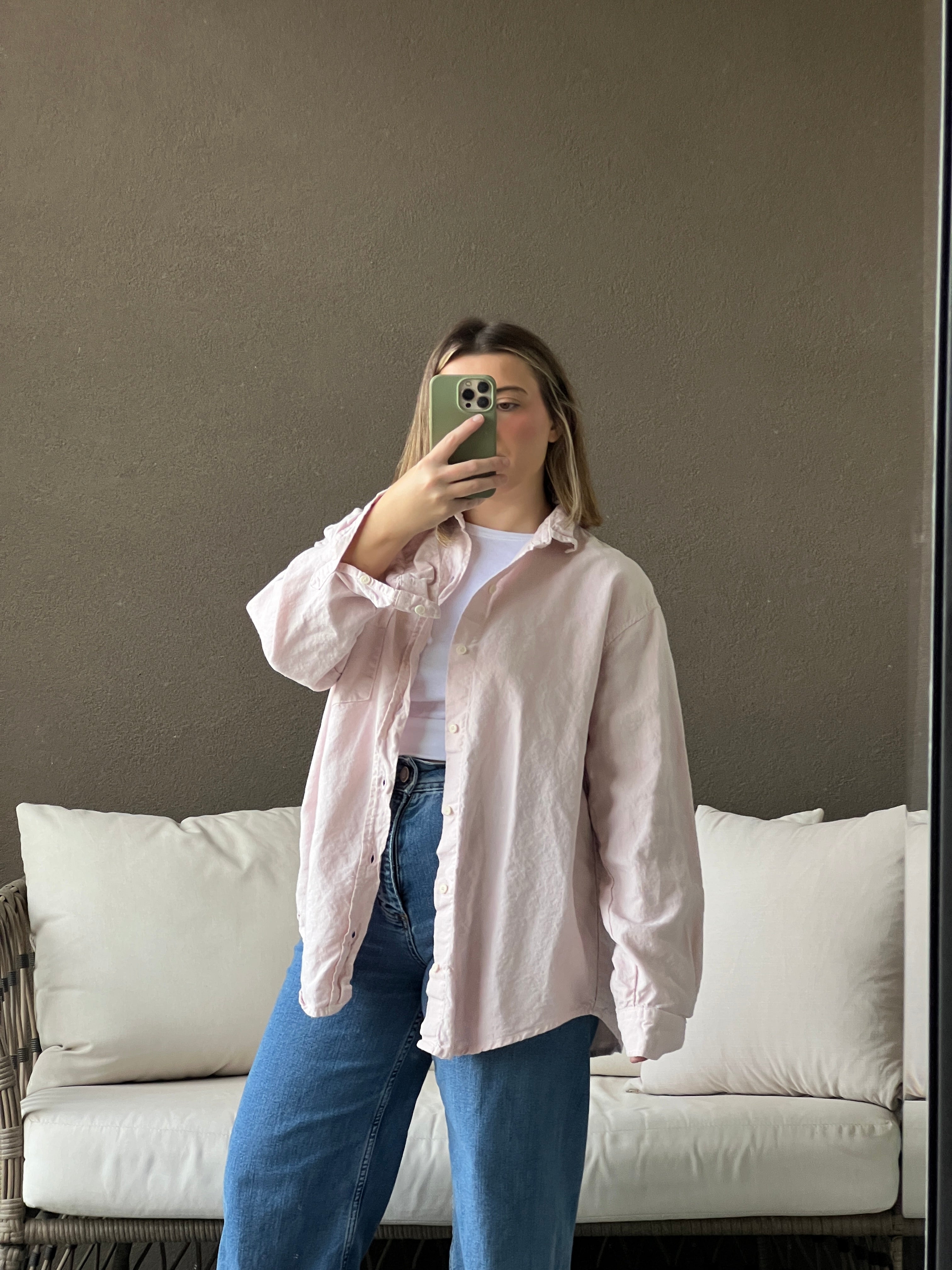 CP Shades Pink Button Up (S)