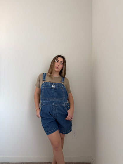CK Dark Wash Shortalls (L)