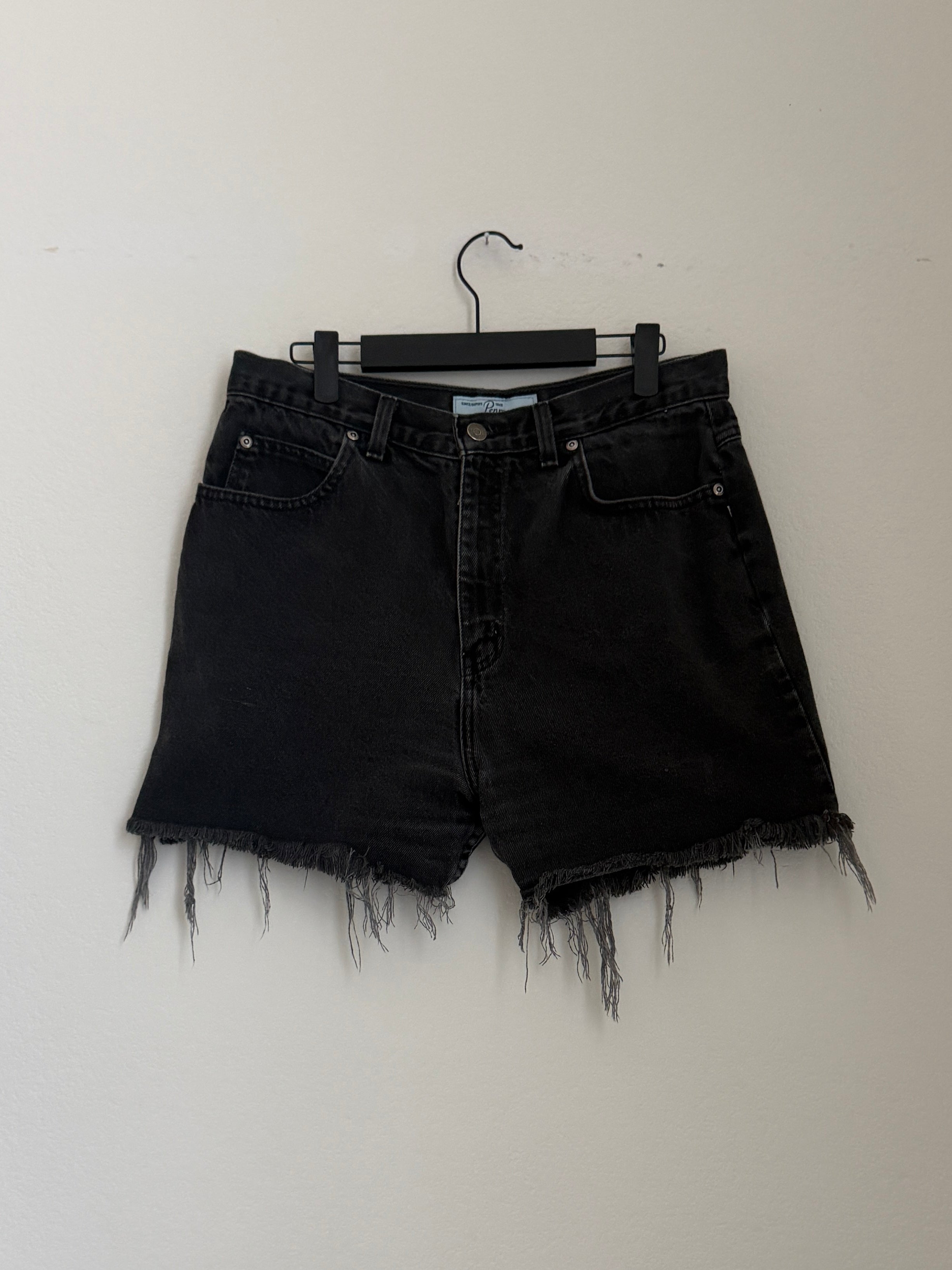 Black Cut-off Shorts (32
