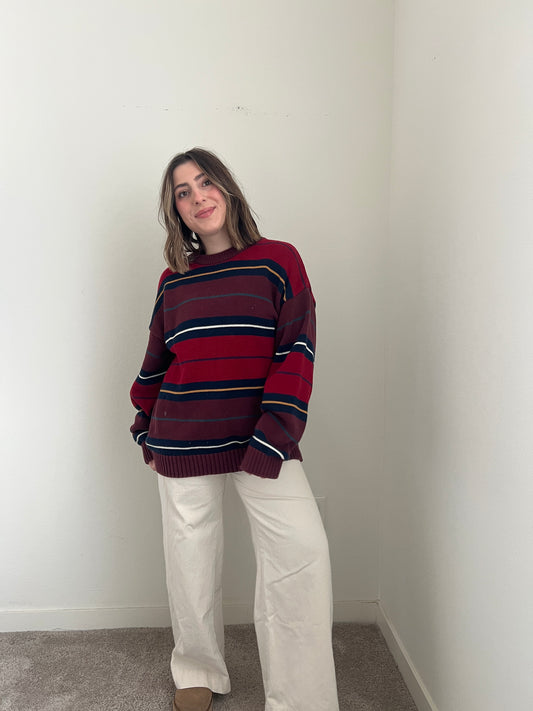 Vintage Striped Sweater (L)