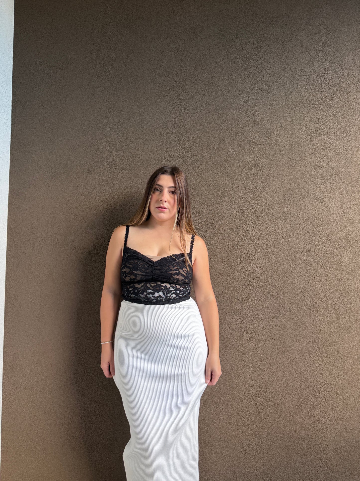 Black Lacy Tank (S)