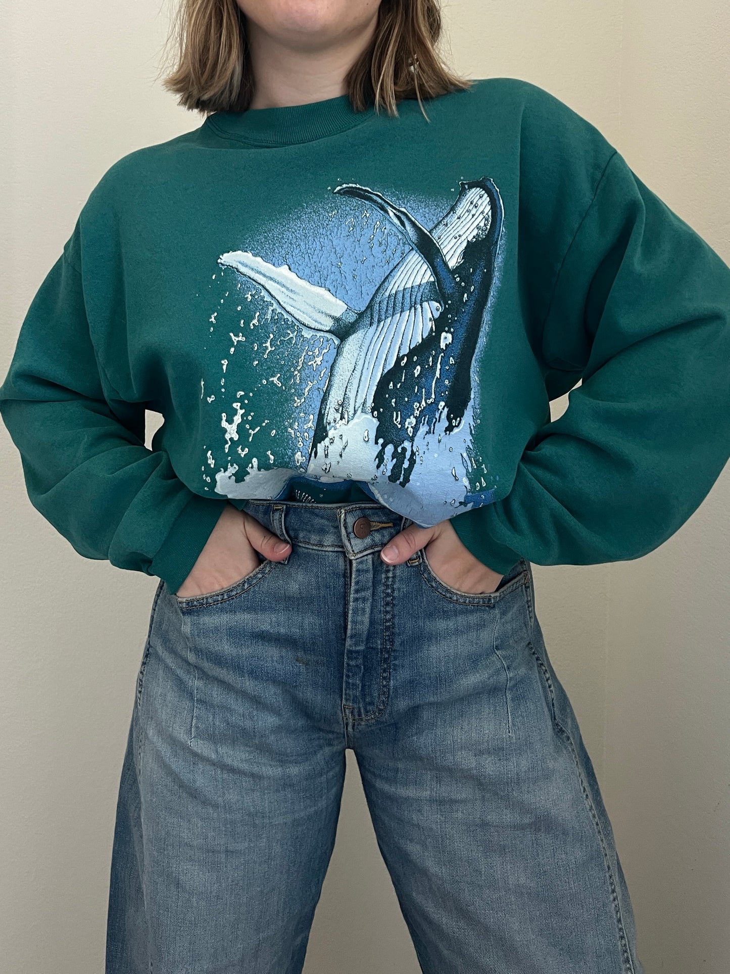 Vintage Humpback Whale Crewneck (L)