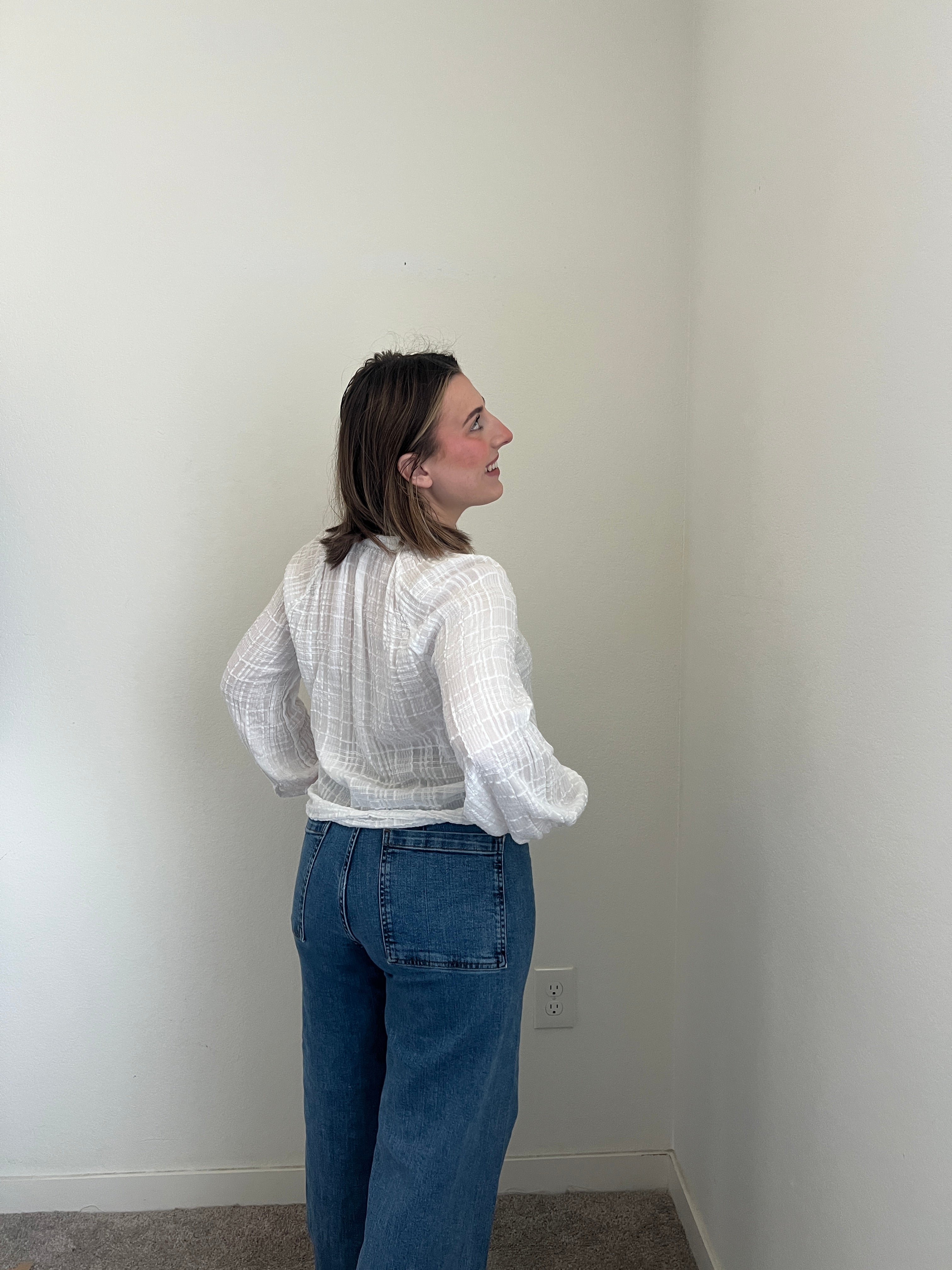 Bella Dahl Sheer Button Up (S)