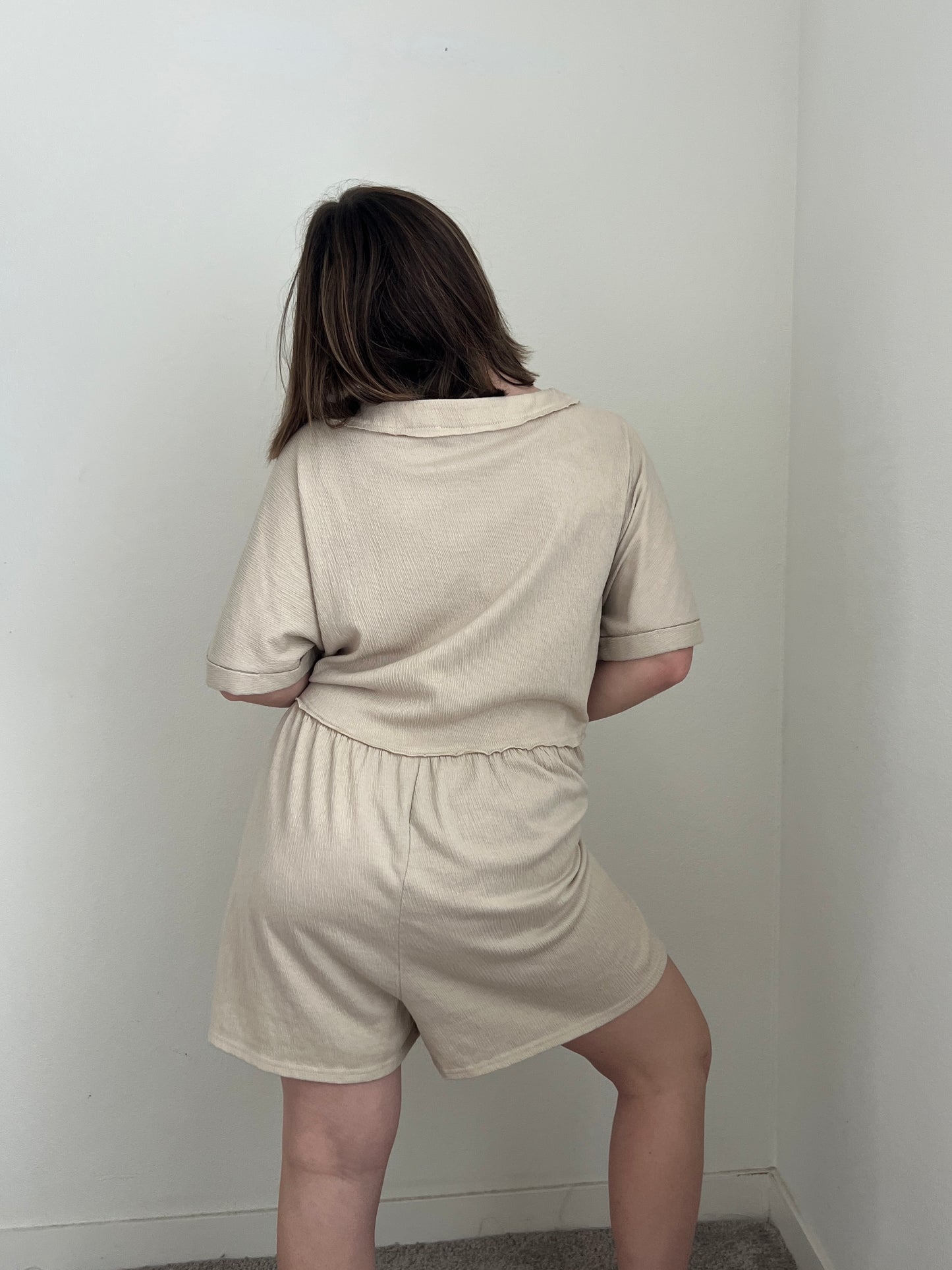 Cream Relaxed Romper (L)