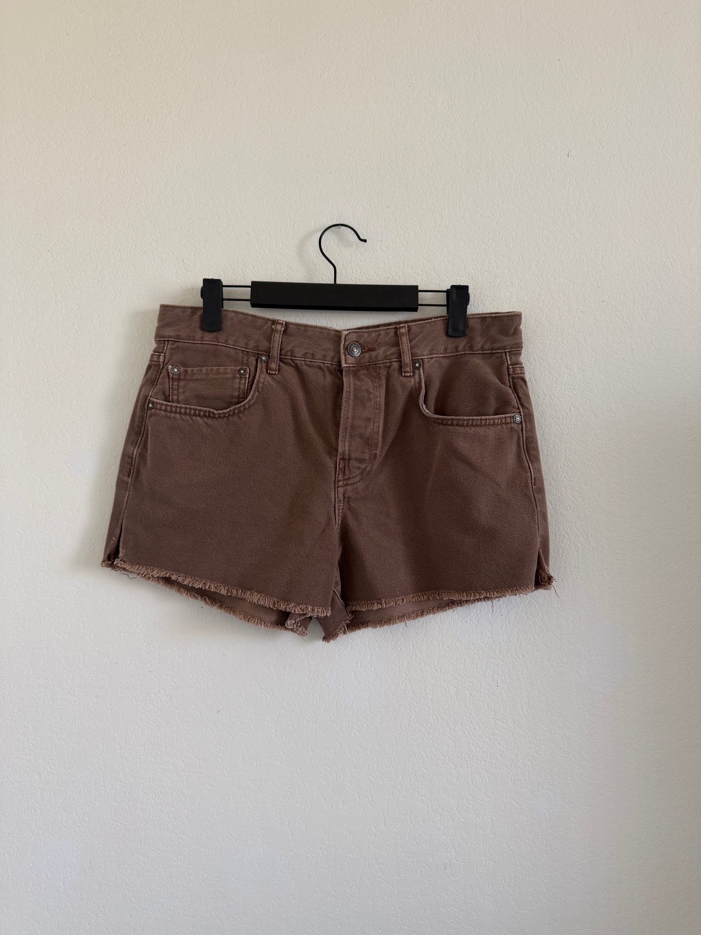 Brown Denim Shorts (29)