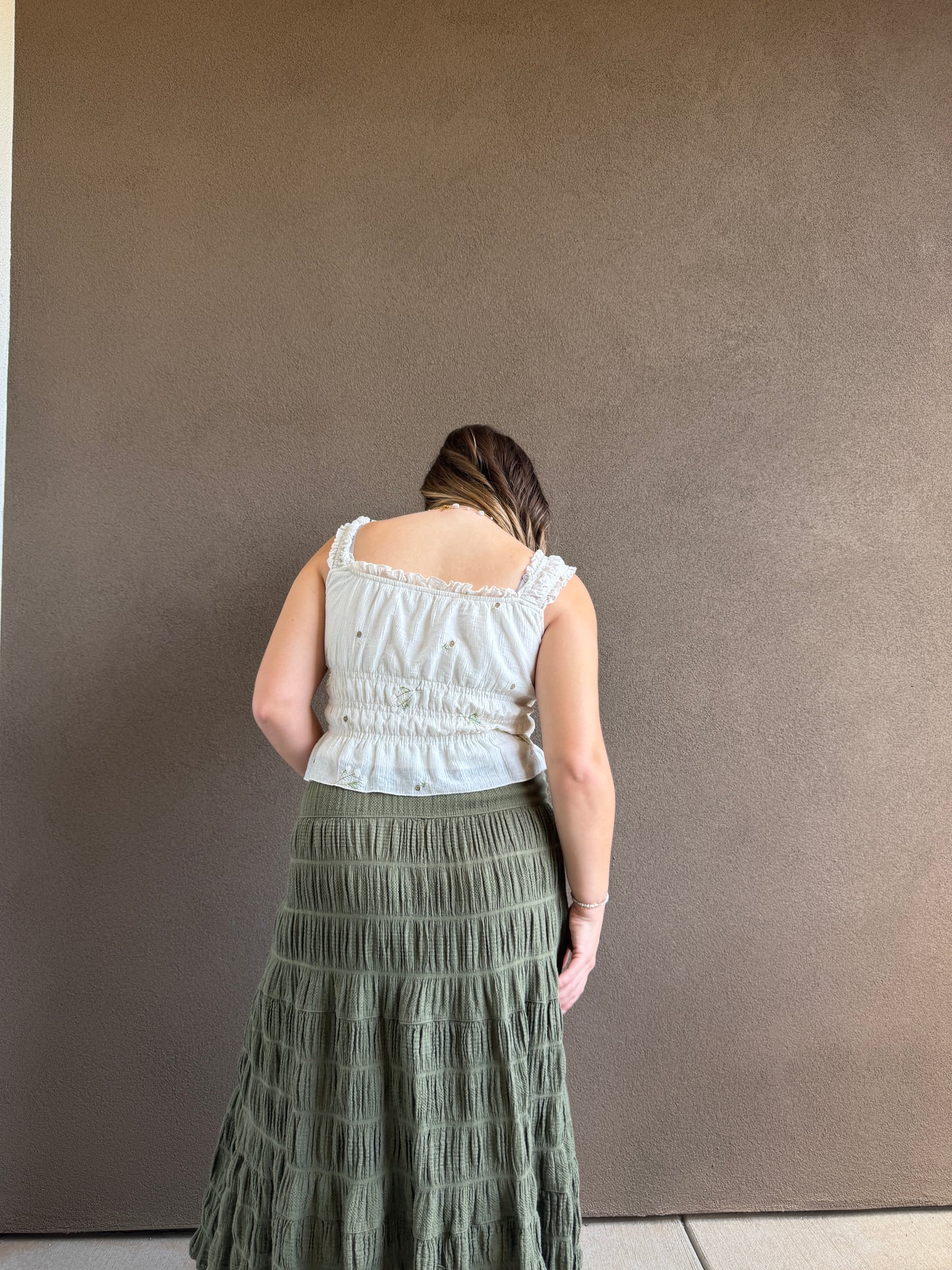 Green Midi Skirt (S)