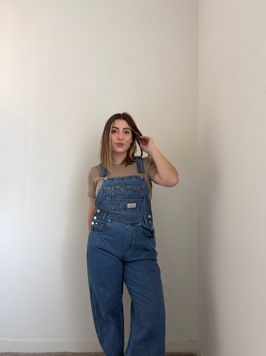 Denim Straight Leg Overalls (M)