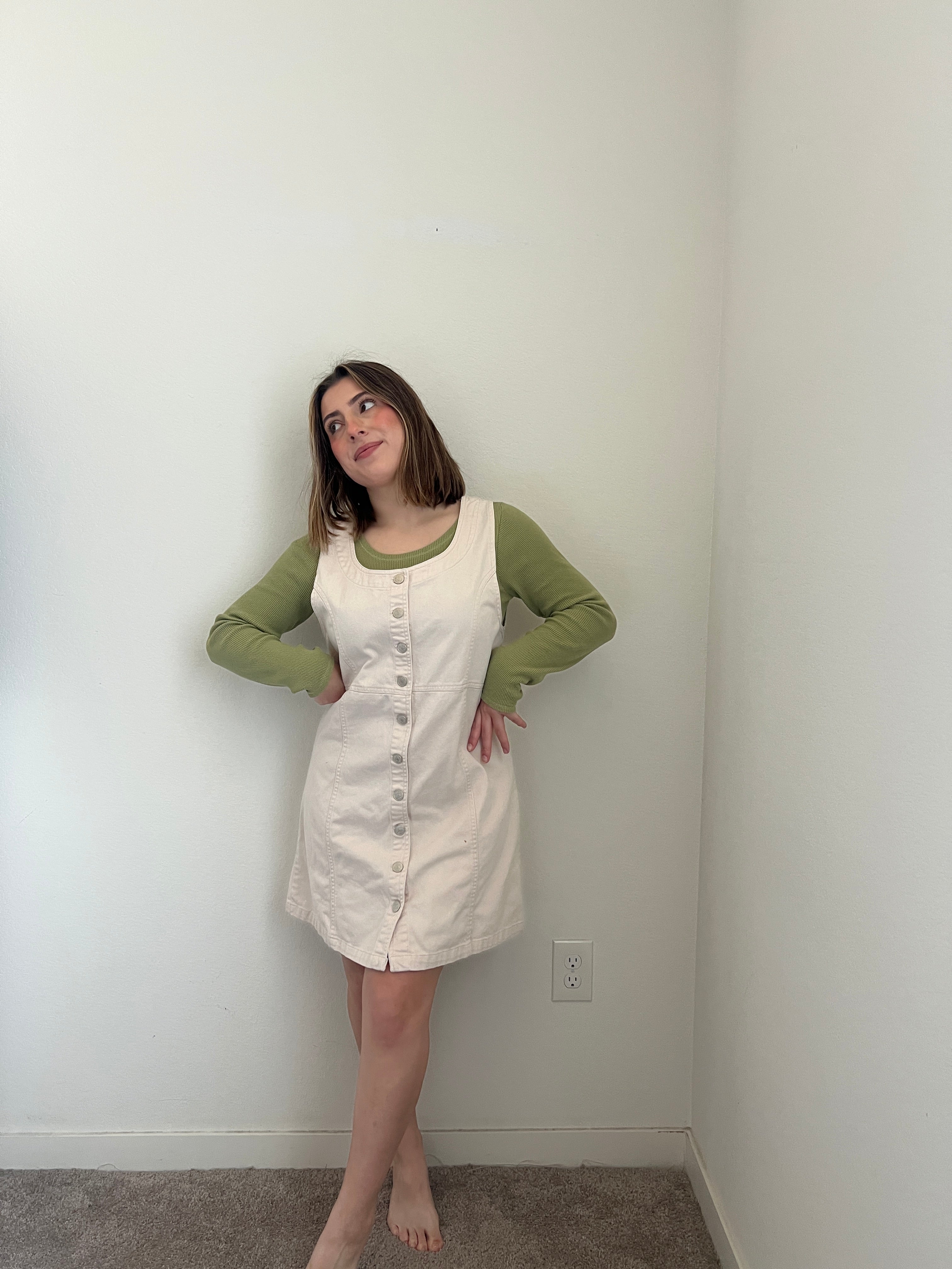 Cream Jumper Dress (M)