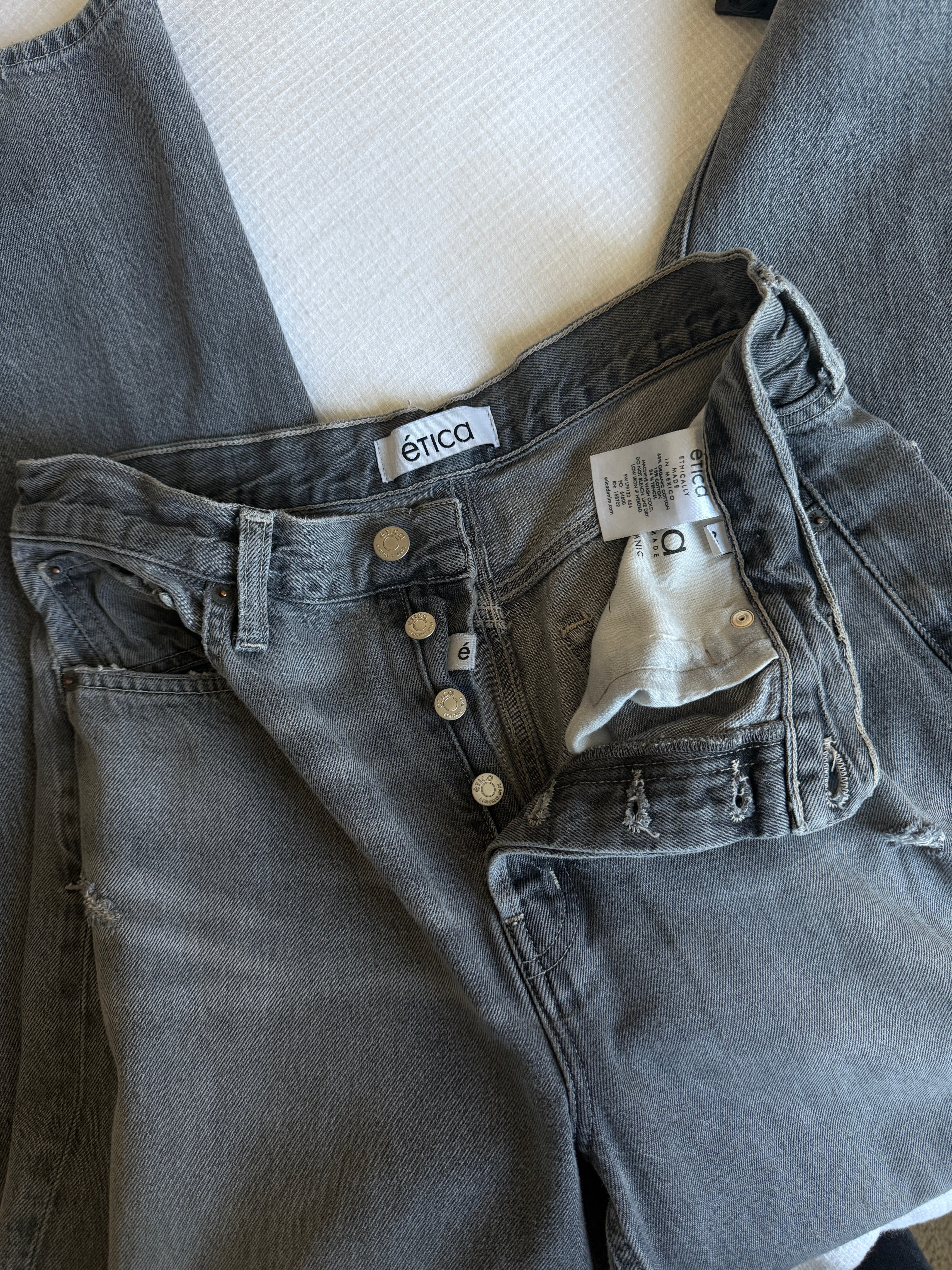 Grey Etica Ripped Jeans (32