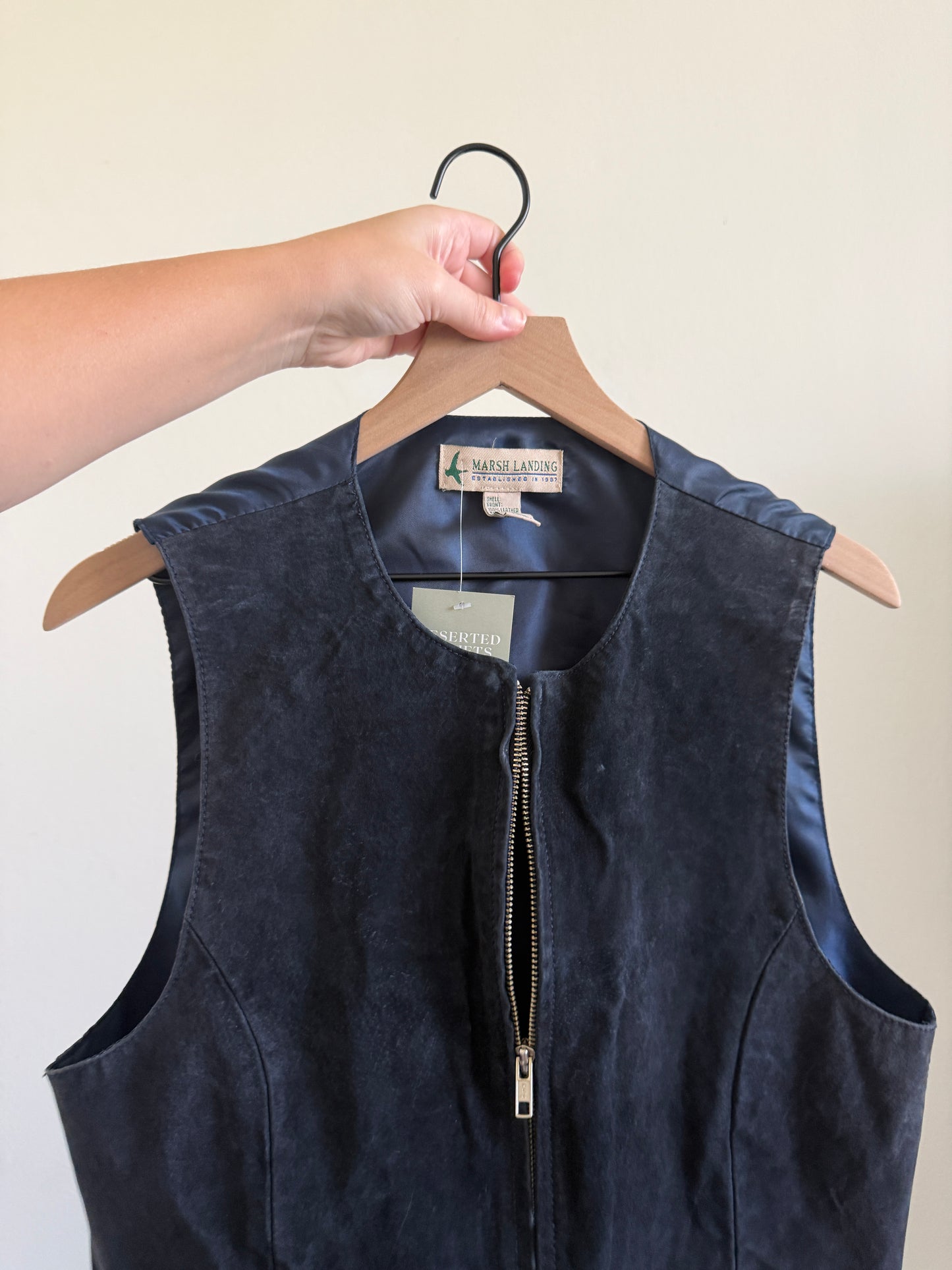 Blue Leather Vest (M)
