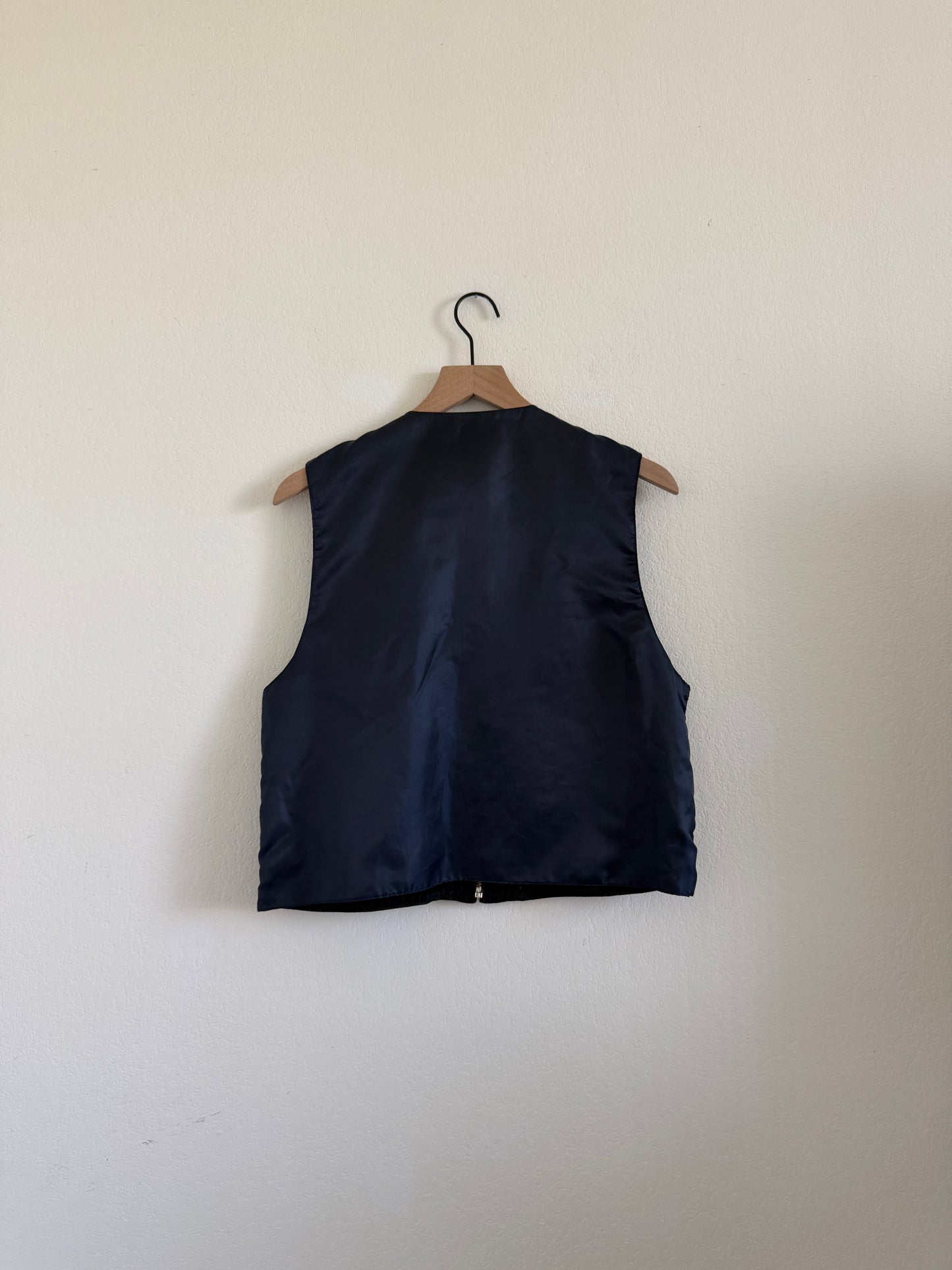 Blue Leather Vest (M)