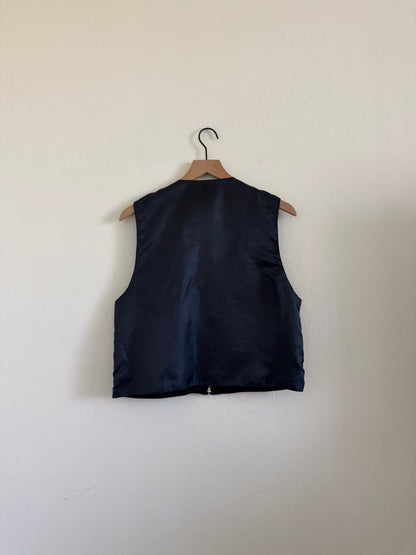 Blue Leather Vest (M)