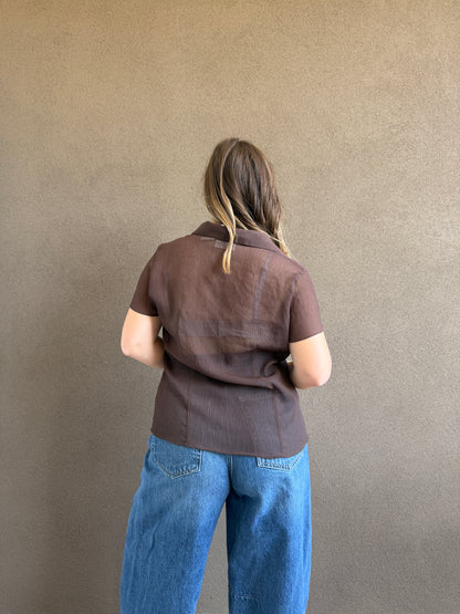 Vintage Brown Sheer Top (14)