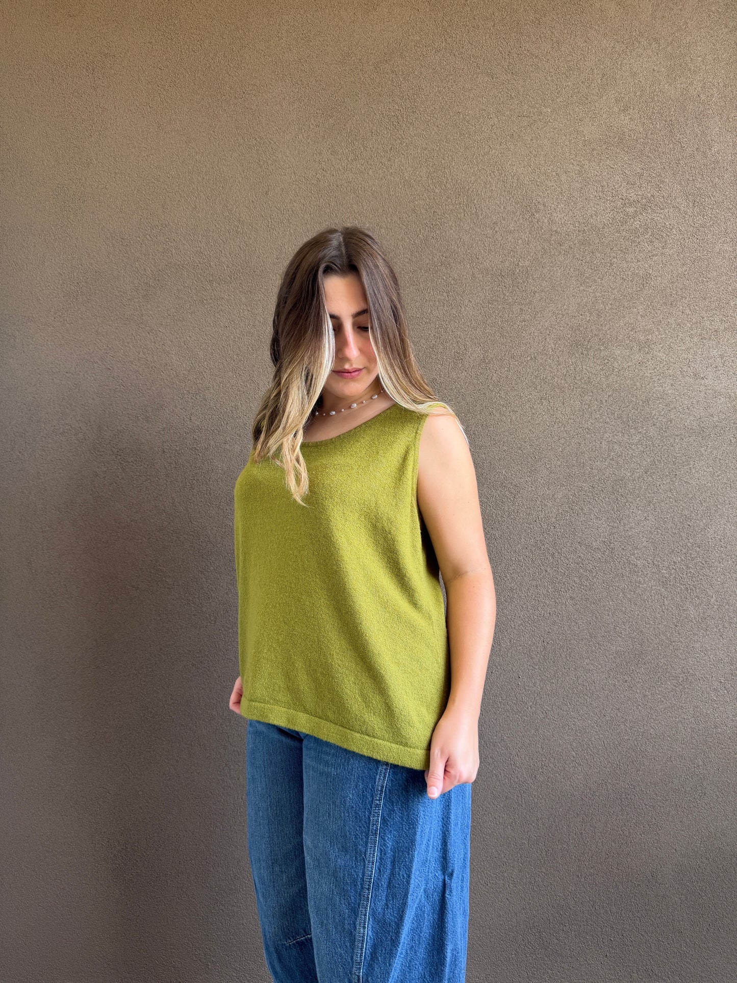 Saguaro Green Knit Tank (1X)