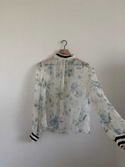 Sheer Long Sleeve Blouse (S)