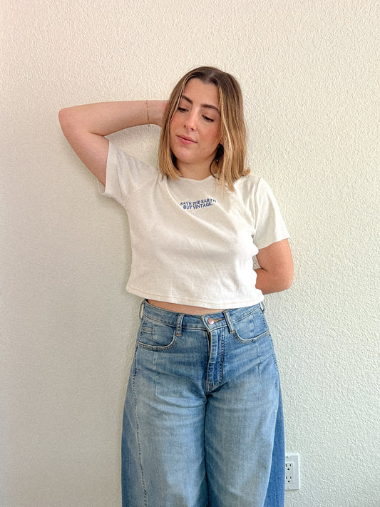 Save The Earth Buy Vintage Tee in Cream (S)