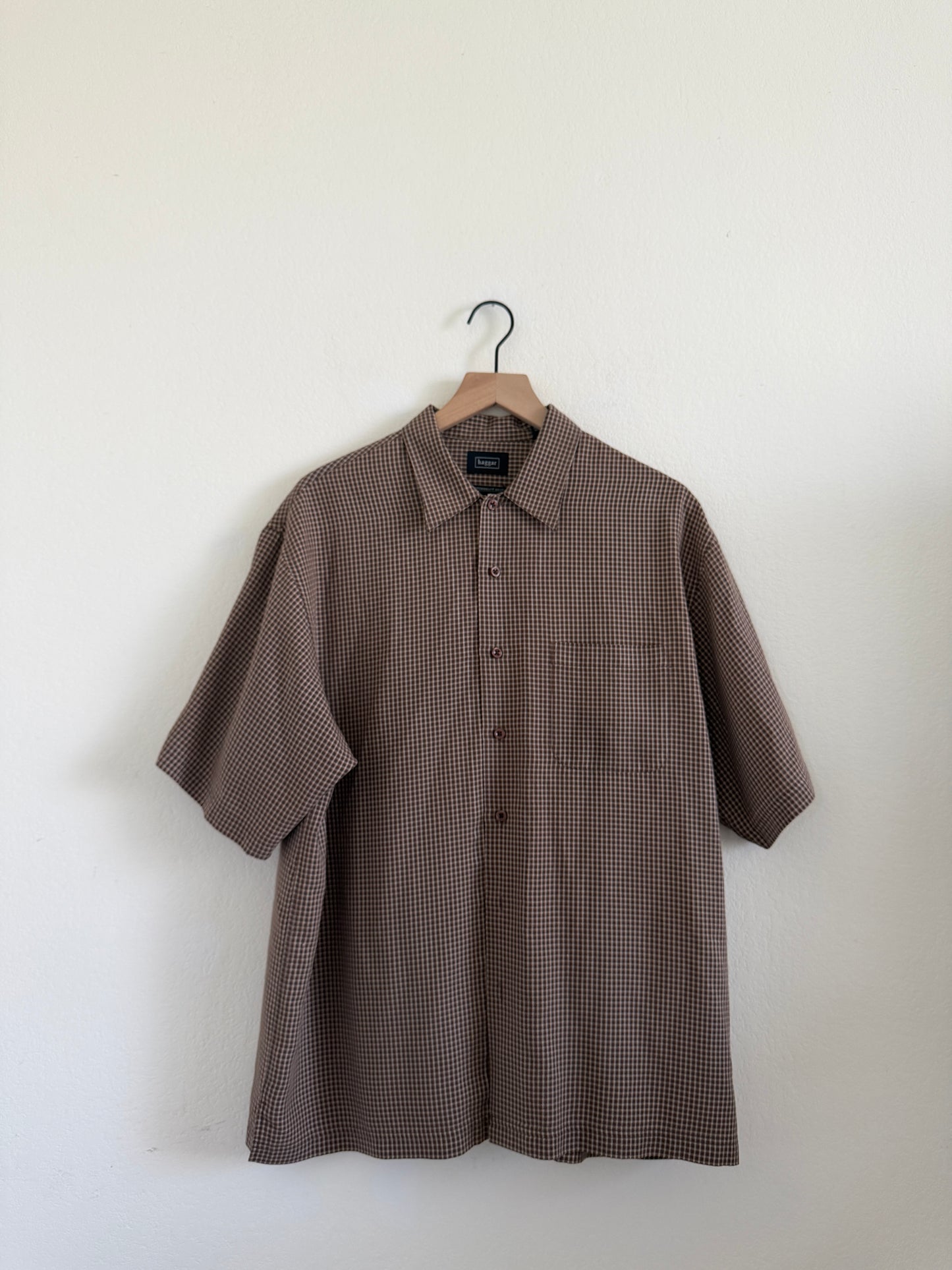 Brown Check Button Up (L)