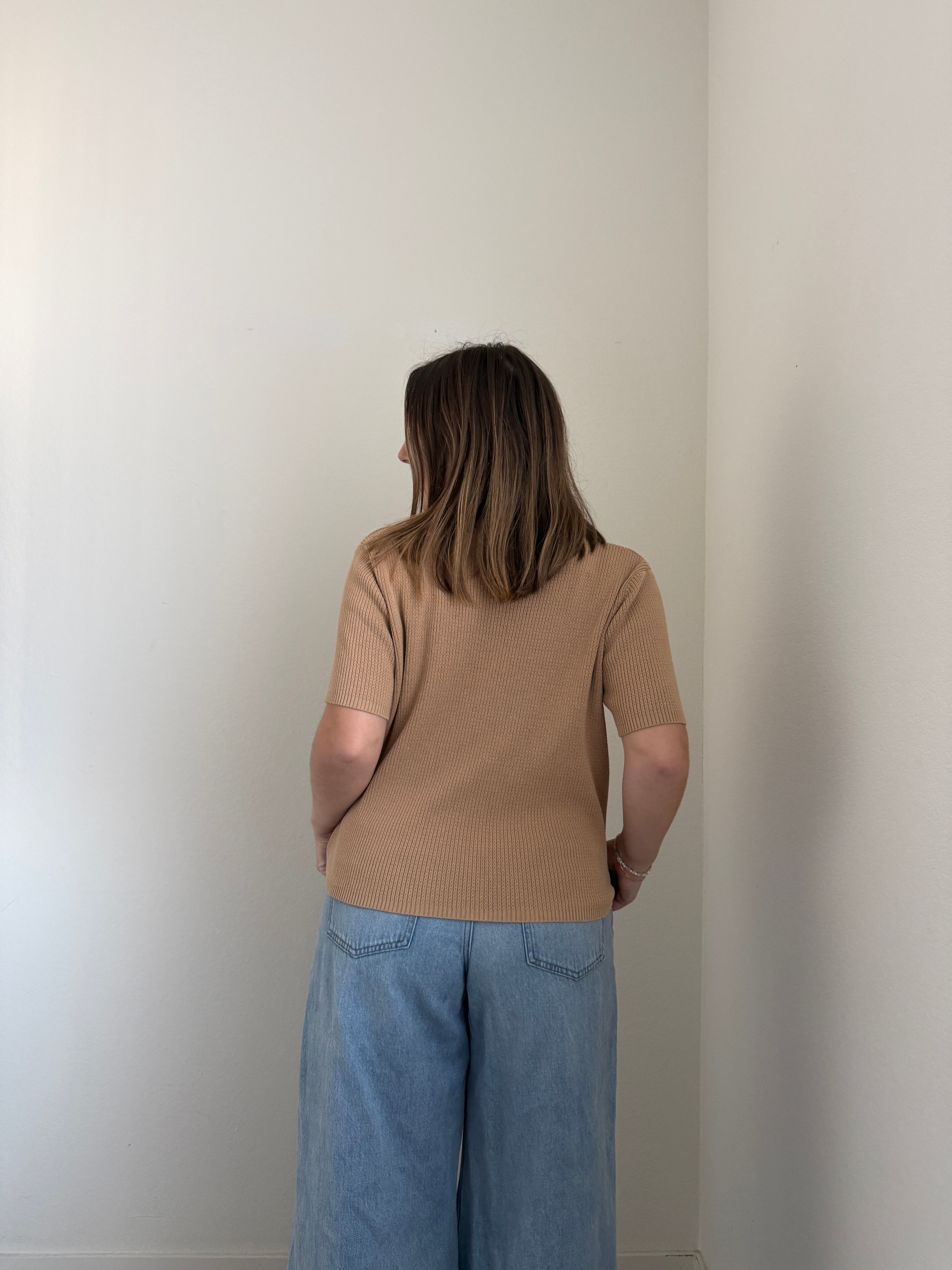 Camelback Textured Short Sleeve Top (XL)