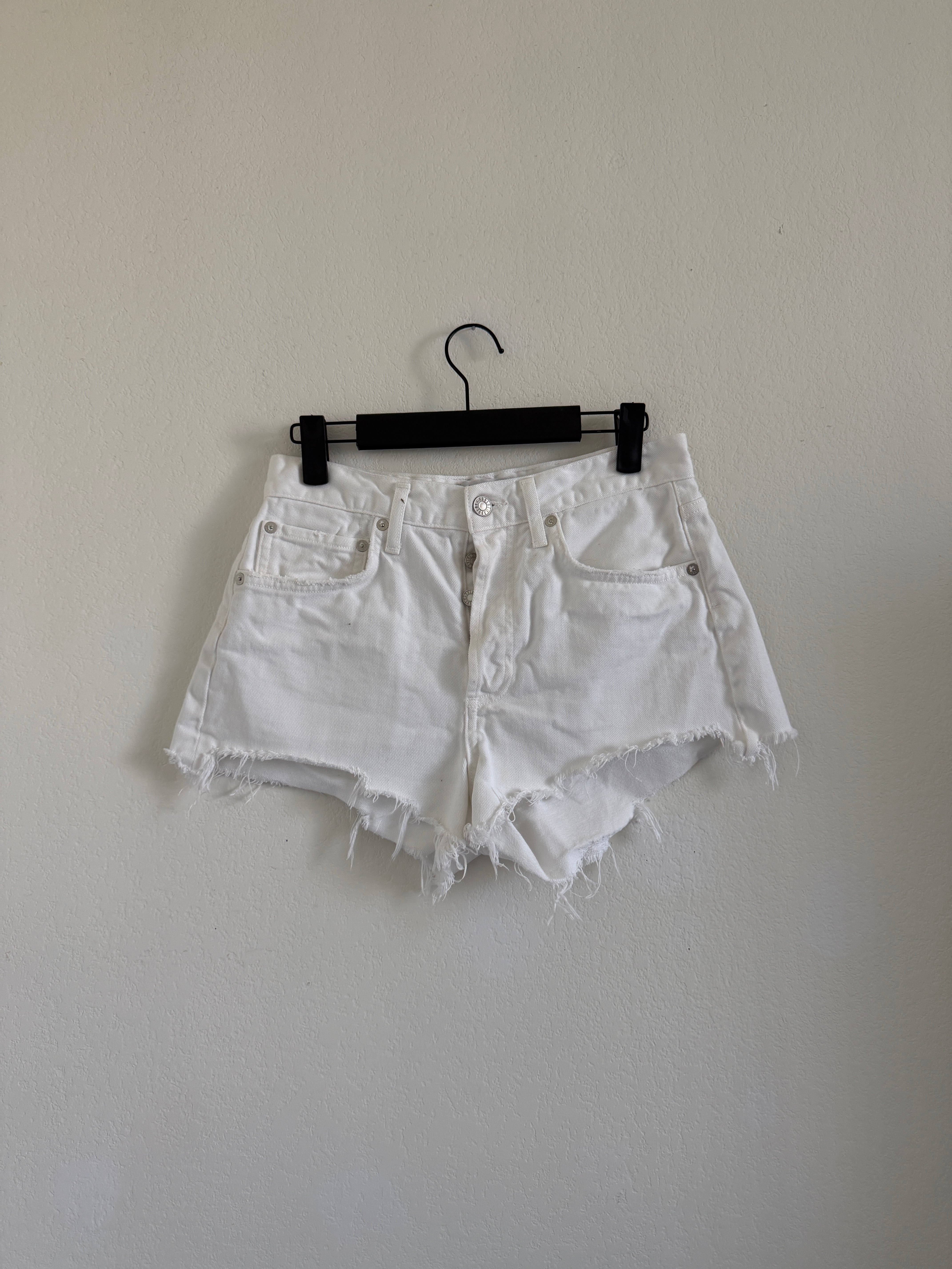 Agolde White Shorts (28