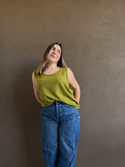 Saguaro Green Knit Tank (1X)