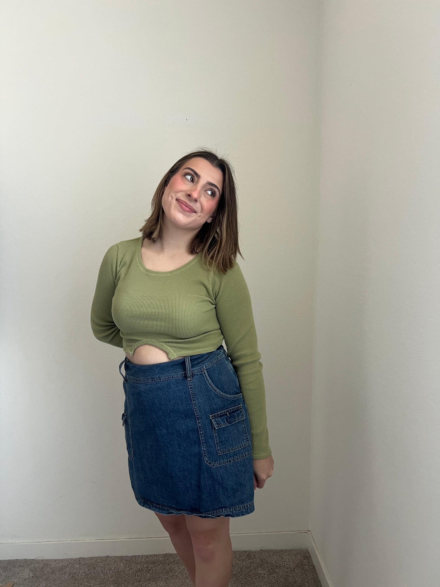 Denim Cargo Skirt (12)