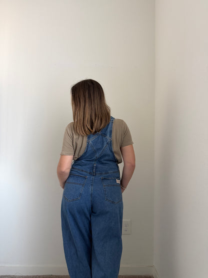 Denim Straight Leg Overalls (M)