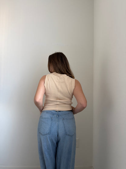 Beige Free People Tank (M)
