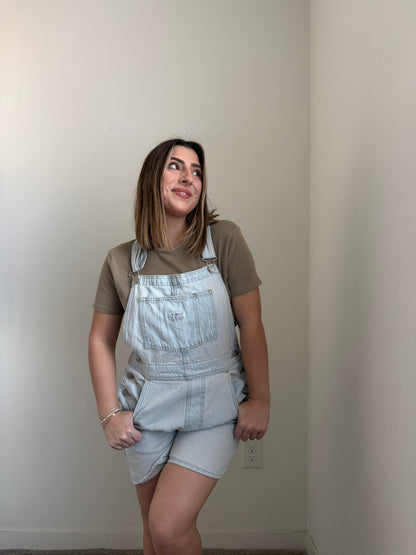 Levi's Light Wash Shortalls (M)