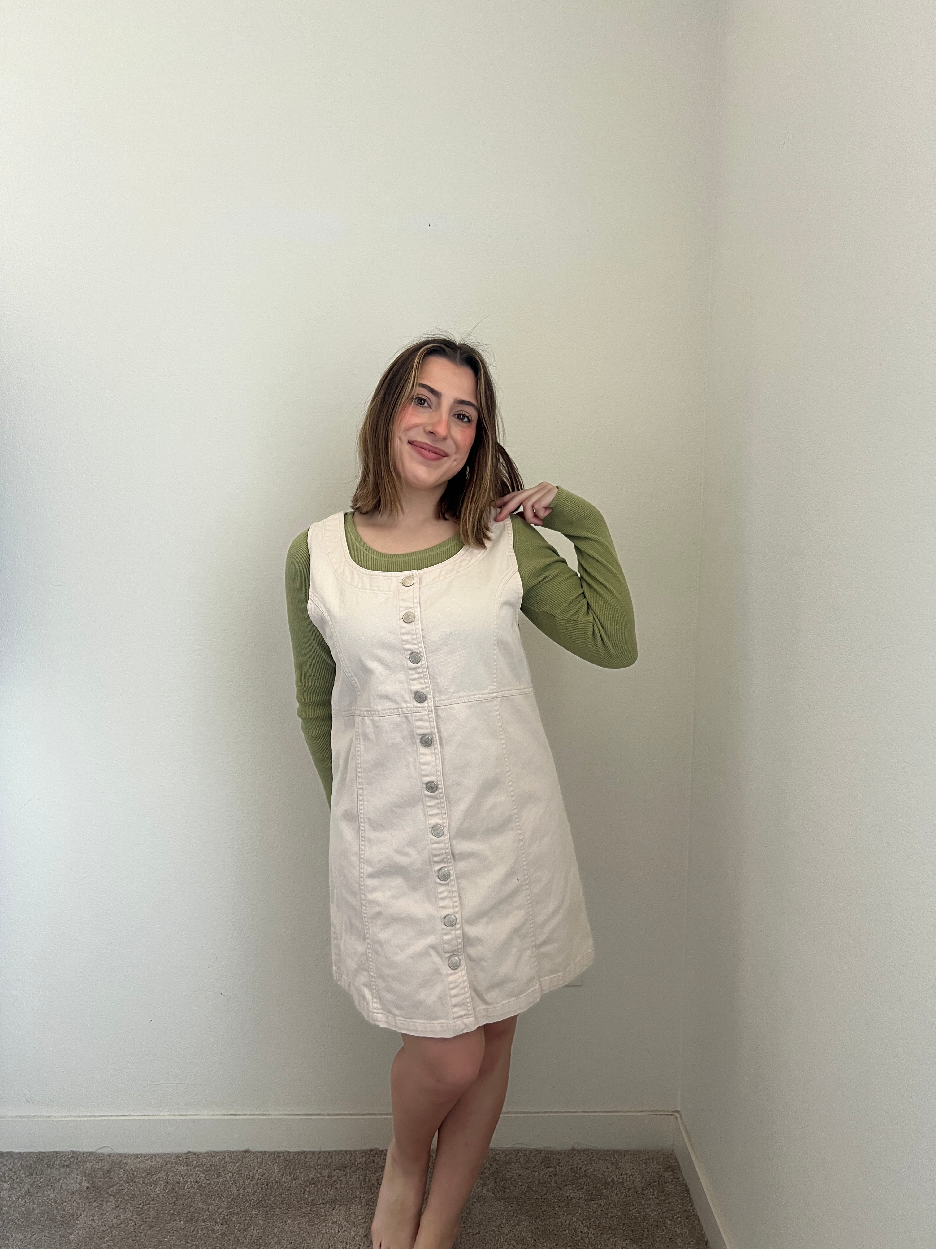 Cream Jumper Dress (M)