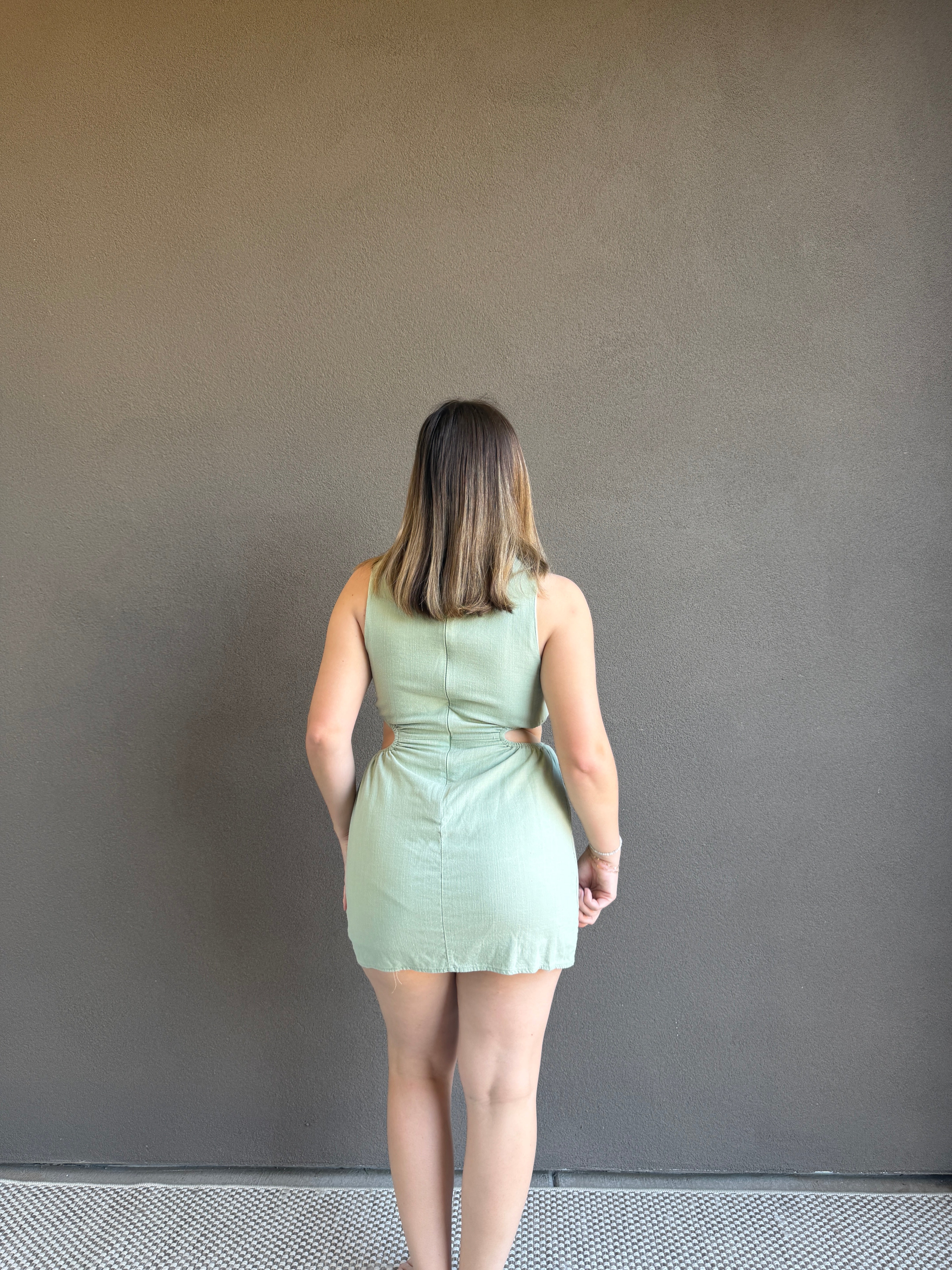 Sage Cut-out Mini Dress (8)