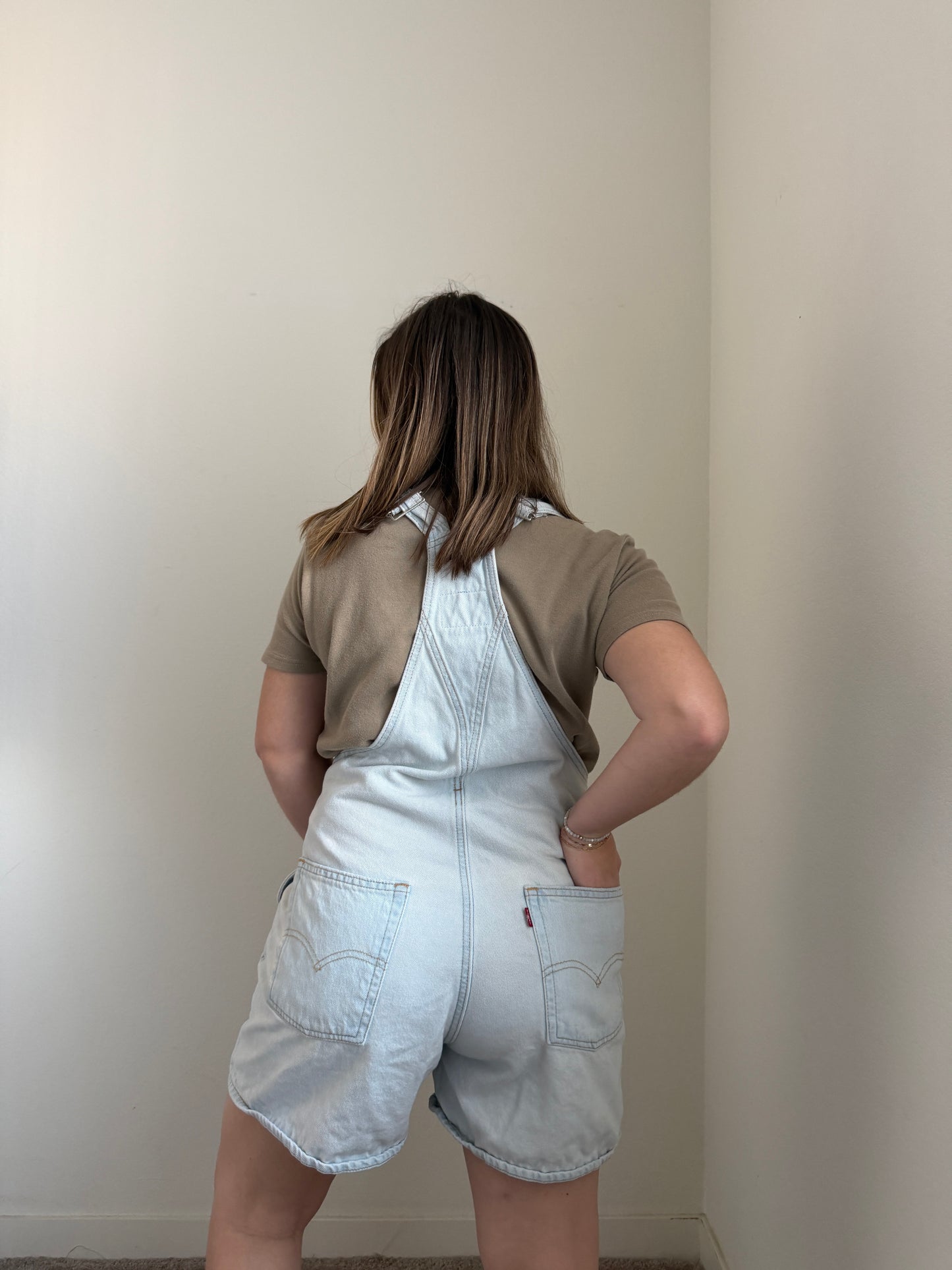 Levi's Light Wash Shortalls (M)