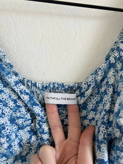 Blue Floral Midi Dress (2)