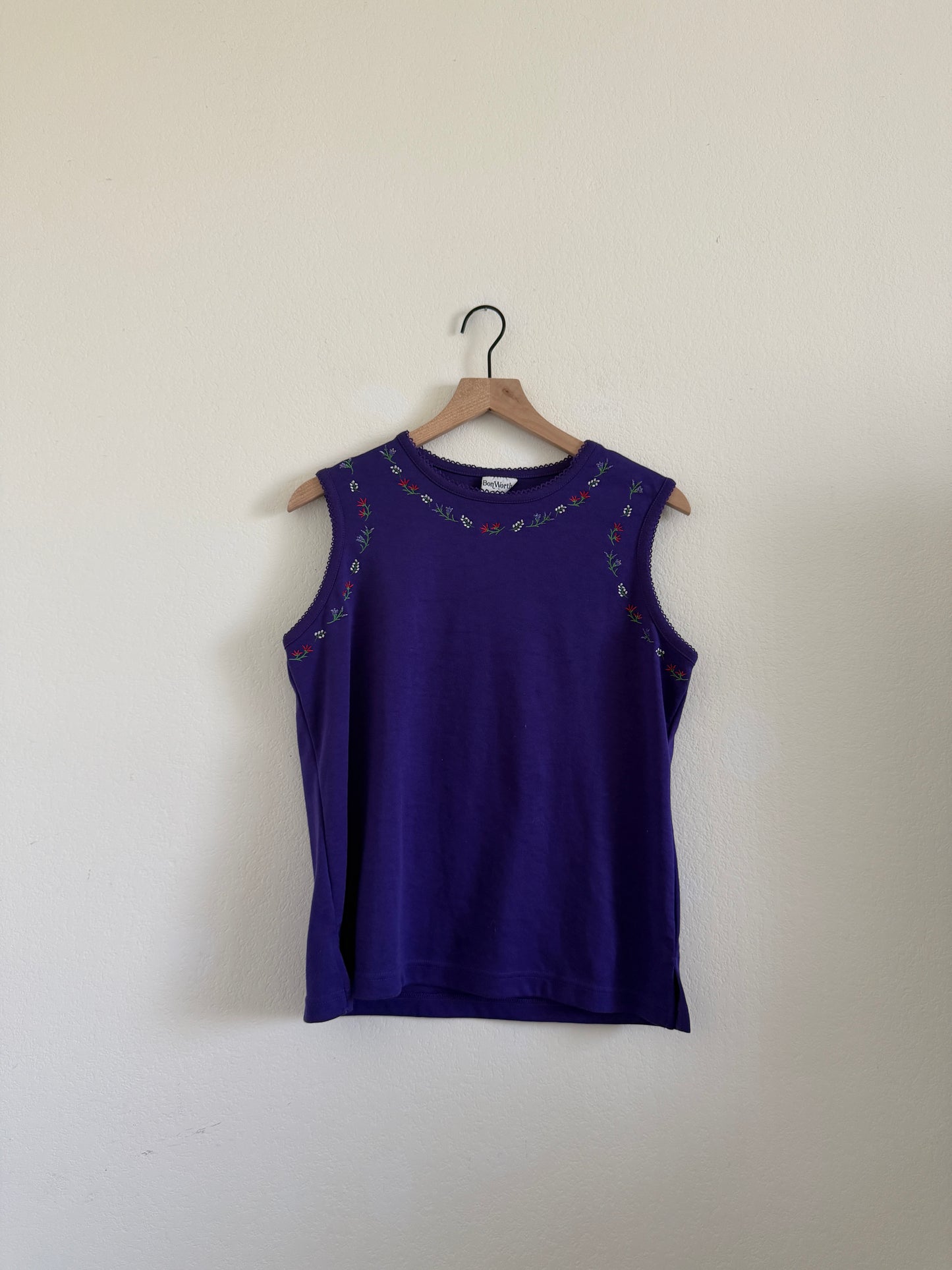 Purple Floral Tank (L)