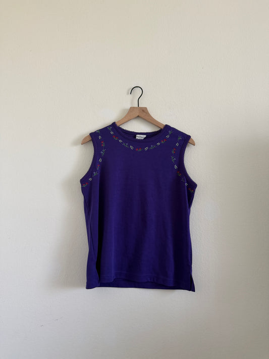 Purple Floral Tank (L)