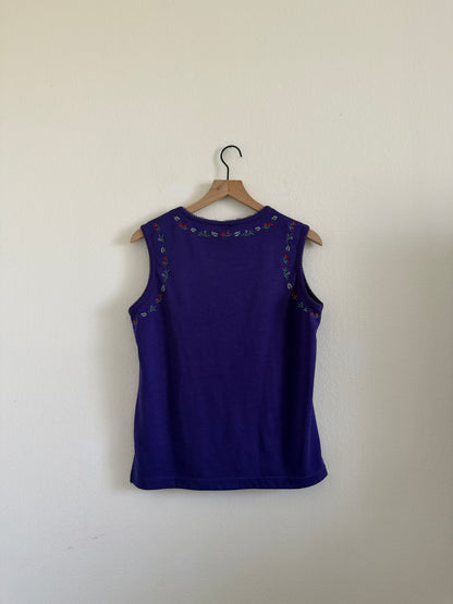 Purple Floral Tank (L)