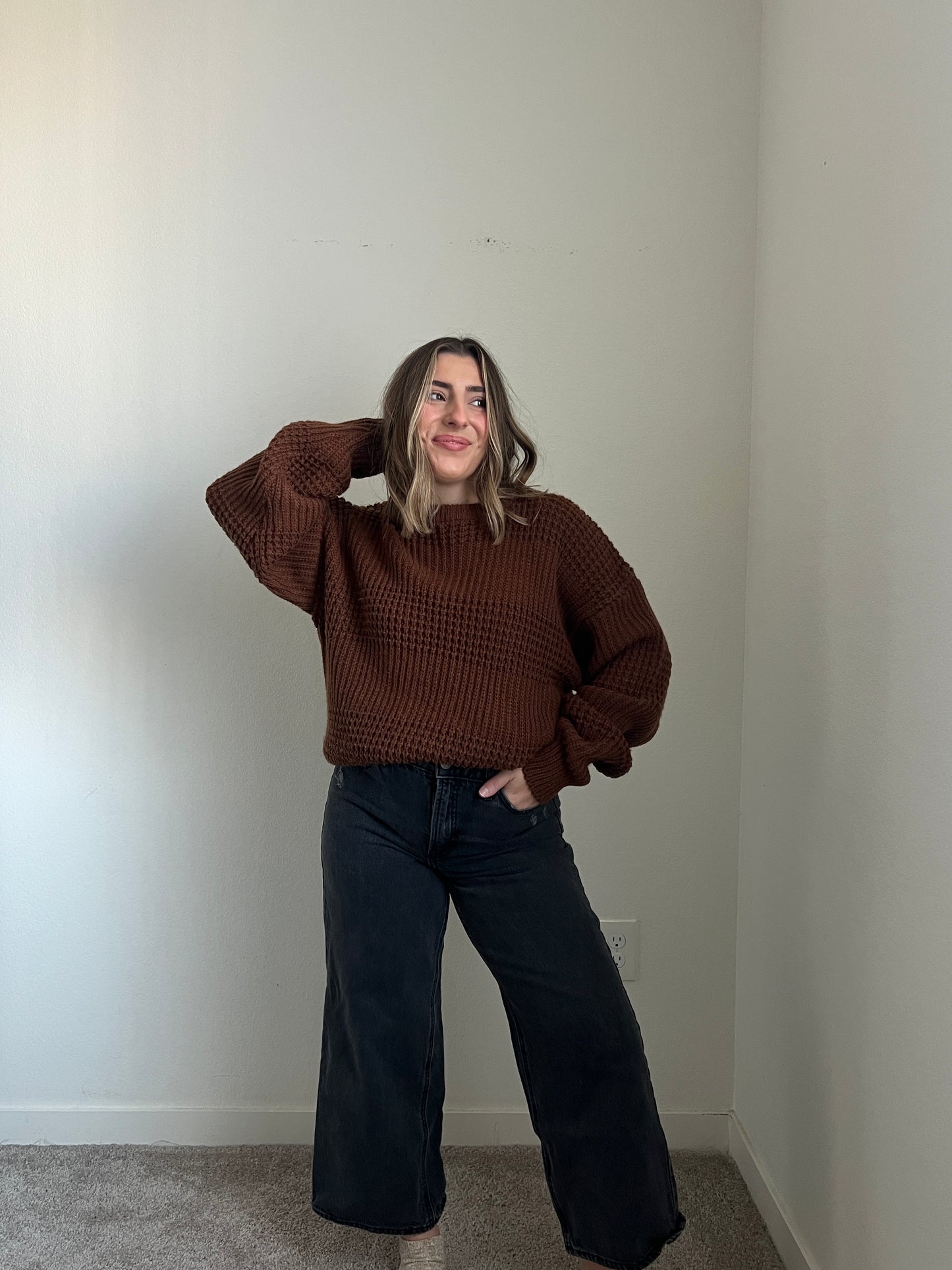 Molasses Vintage Textured Sweater (M)