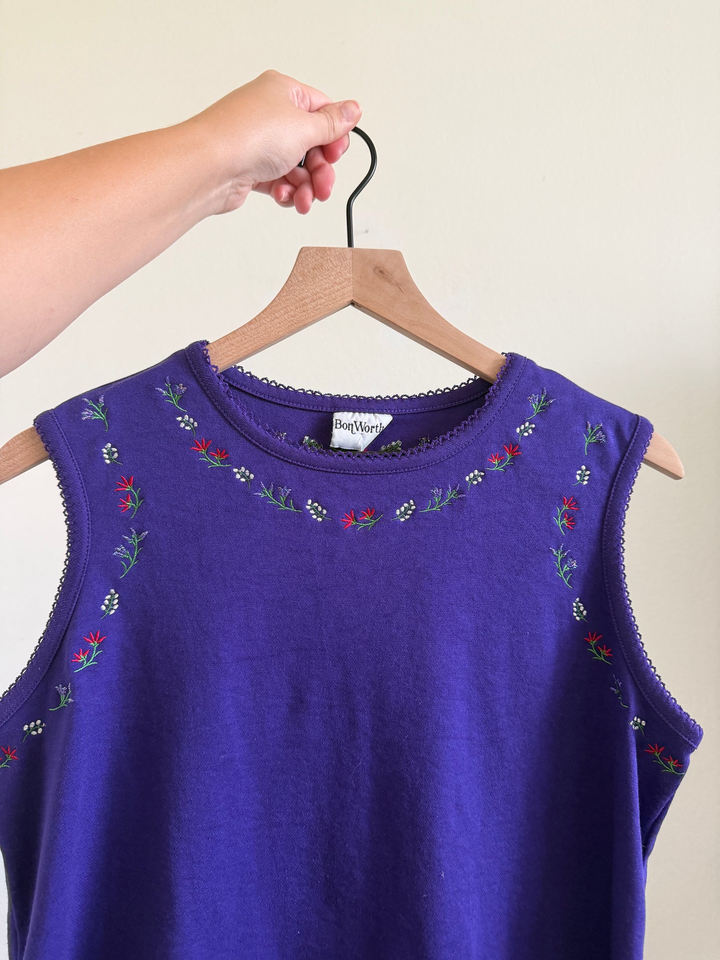 Purple Floral Tank (L)