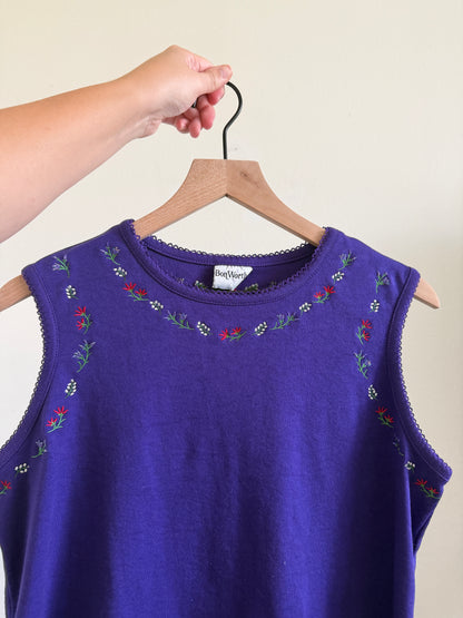Purple Floral Tank (L)