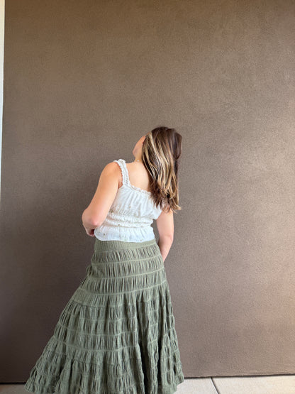 Green Midi Skirt (S)