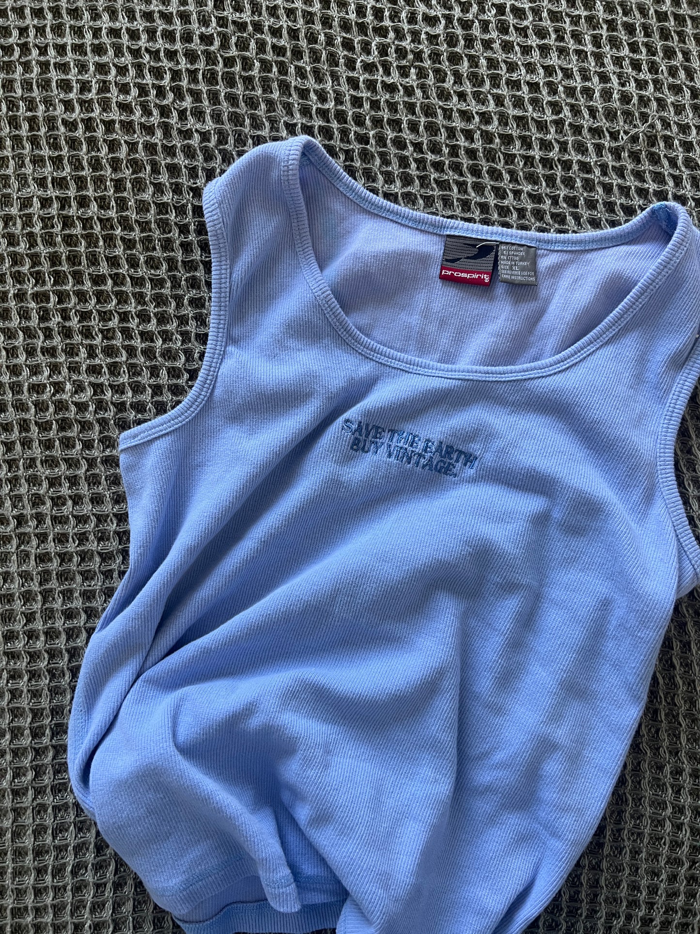 Save The Earth Buy Vintage Tank in Becky Blue (XL)