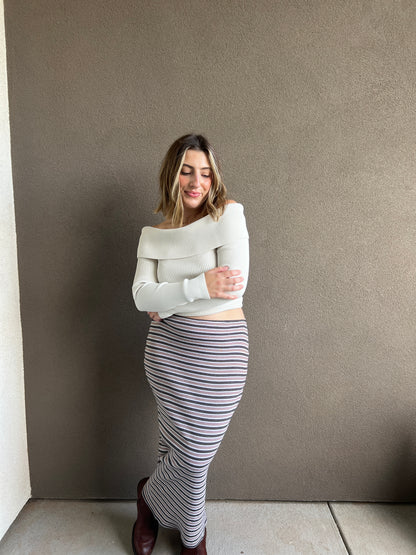 Cream Off The Shoulder Top (S)