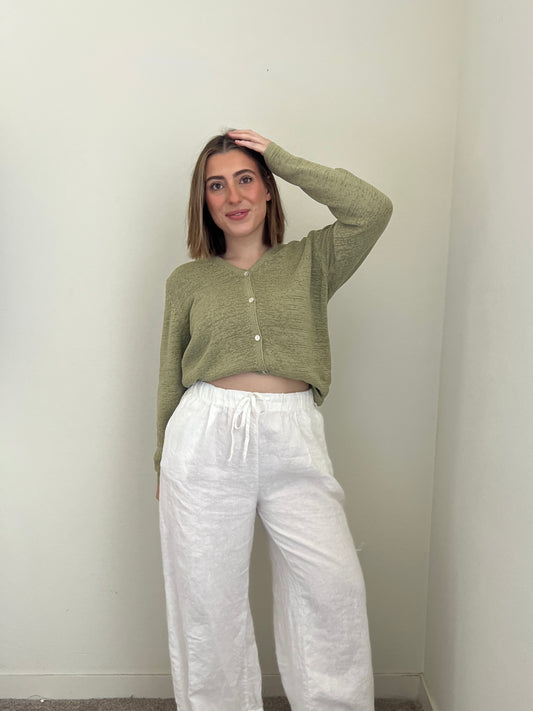 Vintage Green Cardigan (M)