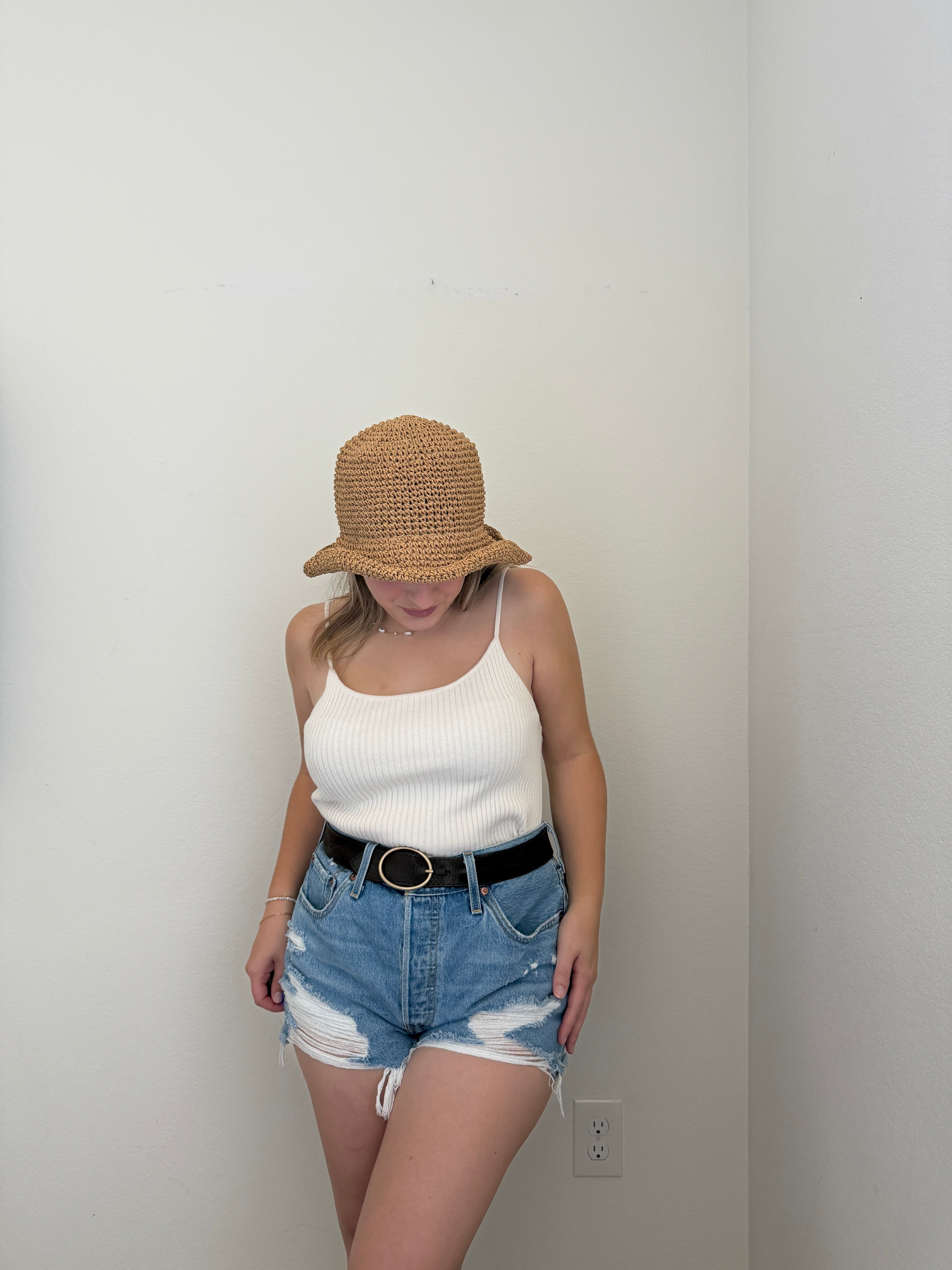 Ribbed White Tank (M)