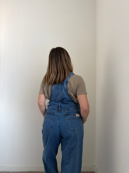 Denim Straight Leg Overalls (M)